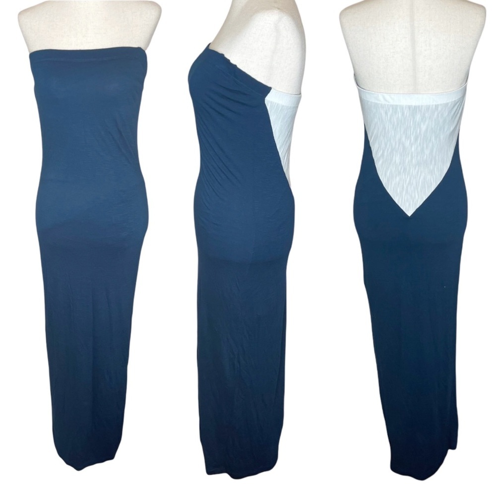 Pencey Standard Strapless Color Block Maxi Dress Size Small